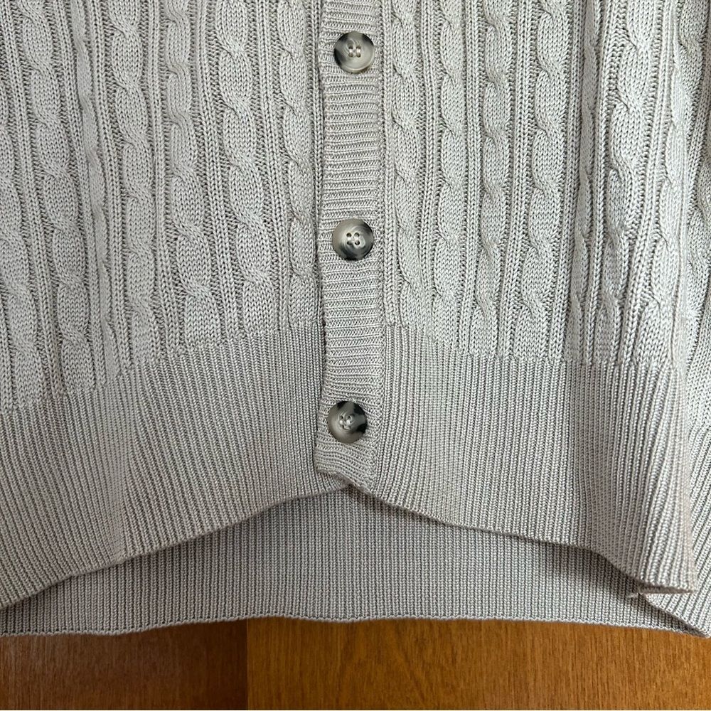 Vintage Slazenger Spun Silk Cable Knit Sleeveless Sweater Vest Large Fisherman - Picture 2 of 6